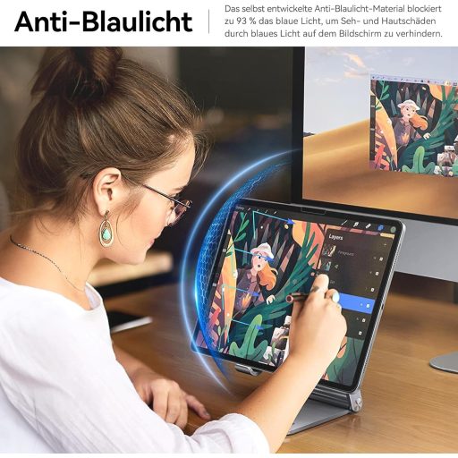 Protescreen 3db Matte Papír Képernyővédő iPad 11 10.9" A16 2025 10. Gen Rajzoláshoz