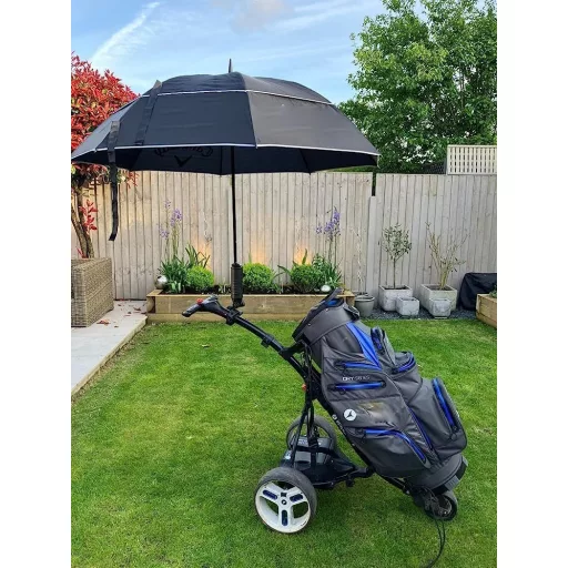 Suport umbrelă de golf 10L0L cu bază solidă din aluminiu, pentru cărucior de golf și scaun cu rotile