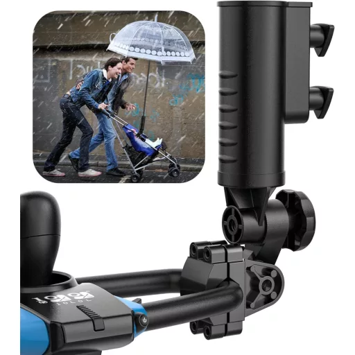 Suport umbrelă de golf 10L0L cu bază solidă din aluminiu, pentru cărucior de golf și scaun cu rotile