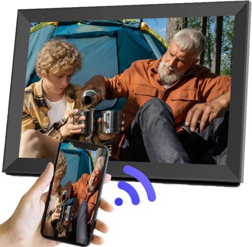 Camnoon 10.1" Digitális WiFi Képkeret 1080P Érintőképernyővel - 16GB Memória, IPS Kijelző, Automatikus Forgatás, Fotó/Videó/Zene Lejátszás