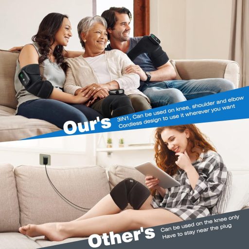 MOAJAZA Orteza de genunchi încălzită, cu masaj și 3 niveluri de vibrații și control al temperaturii