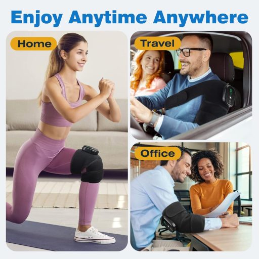 MOAJAZA Orteza de genunchi încălzită, cu masaj și 3 niveluri de vibrații și control al temperaturii