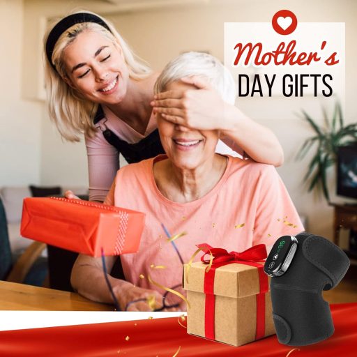 MOAJAZA Fűthető Térdrögzítő Masszírozó 3 Fokozatú Vibrációval és Hőmérséklet Szabályozással