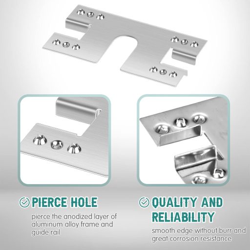 Sinmoe 50db Rozsdamentes Acél Napelem Föld Rögzítő Bilincs 28x50mm Fotovoltaikus Rendszer