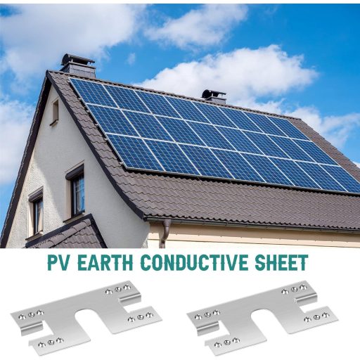 Sinmoe 50db Rozsdamentes Acél Napelem Föld Rögzítő Bilincs 28x50mm Fotovoltaikus Rendszer