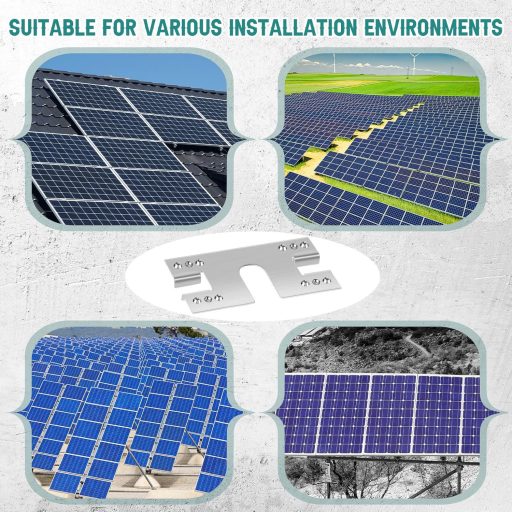 Sinmoe 50db Rozsdamentes Acél Napelem Föld Rögzítő Bilincs 28x50mm Fotovoltaikus Rendszer