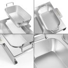 Weber 3 db-os rozsdamentes acél grillserpenyő készlet gázgrillhez, zöldséghez, húshoz