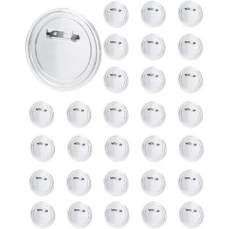   QWORK 30 Darabos Gomb Készlet 60mm Átlátszó Kitűző DIY Kézműves Alkotáshoz