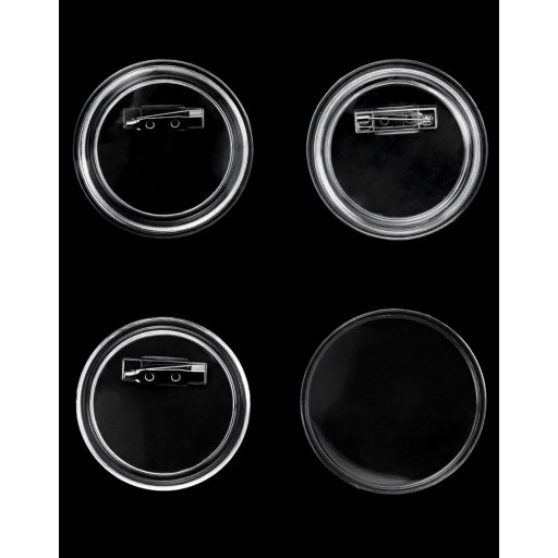 QWORK 30 Darabos Gomb Készlet 60mm Átlátszó Kitűző DIY Kézműves Alkotáshoz