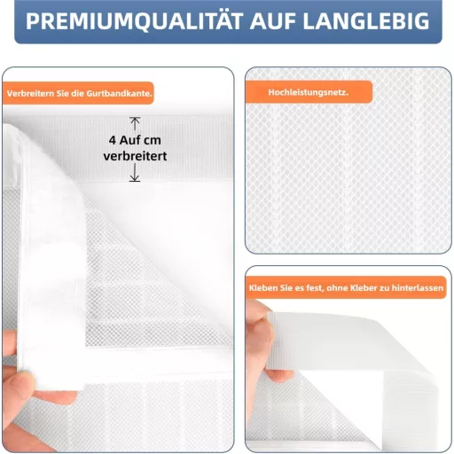 HOWIN Magnetická sieť proti hmyzu na dvere 95x200 cm - Sieť proti hmyzu bez vŕtania na balkónové dvere, terasové dvere, automatické zatváranie, biela