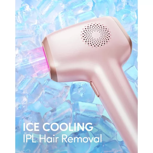 INNZA IPL Szőrtelenítő Készülék Hűtőfunkcióval - 999.999 Fényimpulzus, 9 Energiaszint, Fájdalommentes Lézeres Szőrtelenítés Arcra, Bikinivon
