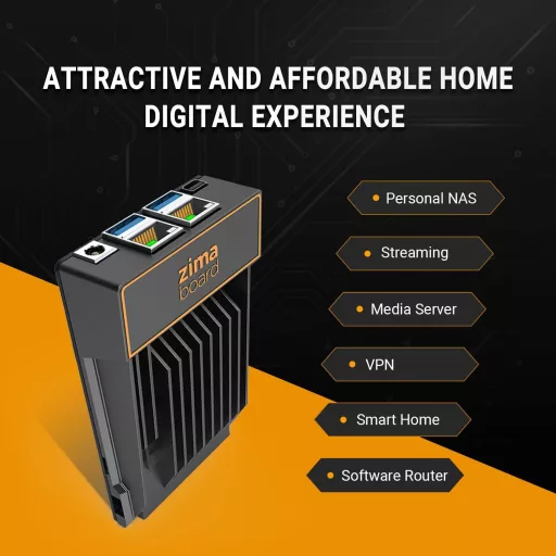 ZimaBoard 832 X86 Mini Szerver Számítógép - Intel Celeron, 8GB RAM, 32GB Tárhely, Dual Gigabit, PCIe, SATA 6.0 Gb/s, 4K Médialejátszás