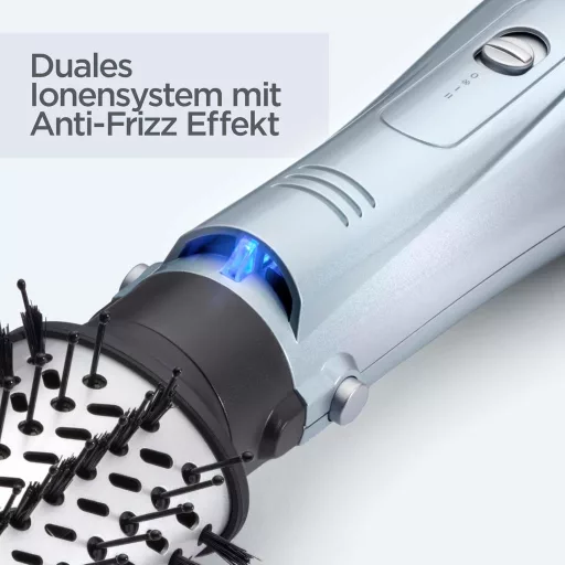 Perie rotativă cu aer cald BaByliss Hydro-Fusion 4 în 1, 1000W, tehnologie ionică, uscare și îndreptare - Single