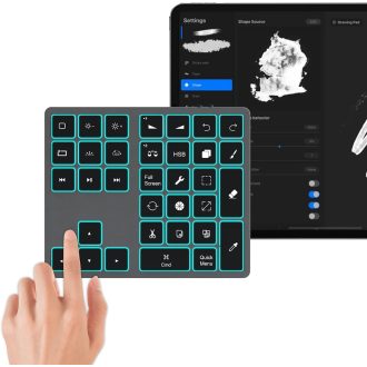   Doohoeek Bluetooth Billentyűzet iPad-hez Procreate Rajzoláshoz Szürke