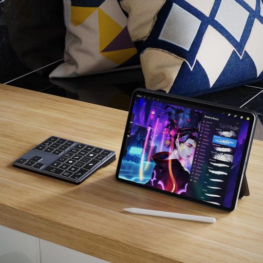 Doohoeek Bluetooth Billentyűzet iPad-hez Procreate Rajzoláshoz Szürke