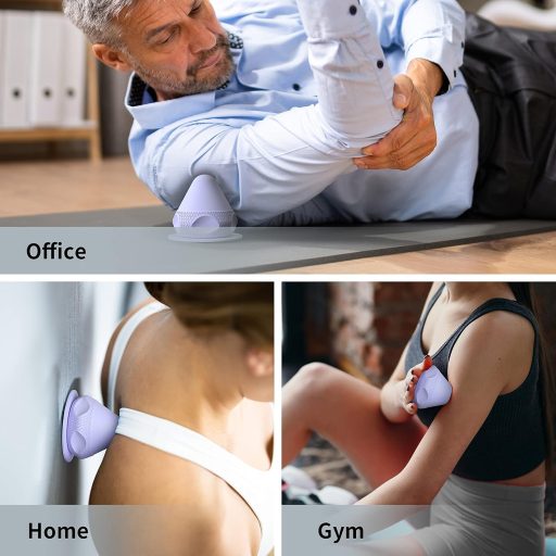 Mingea de masaj pentru puncte trigger PROIRON cu ventuză - Dispozitiv de masaj fascia pentru ameliorarea durerilor musculare în zonele spatelui, gâtului și umerilor