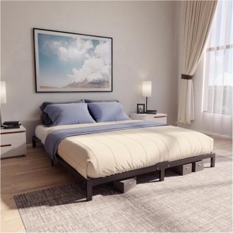   Kovový rošt na posteľ Dreamzie 140x190 cm, výška 25 cm, s úložným priestorom, čierny