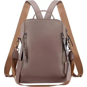   HAWEE Női Hátizsák PU Bőr Iskolai Antitolvaj Vízálló Váll Táska Khaki