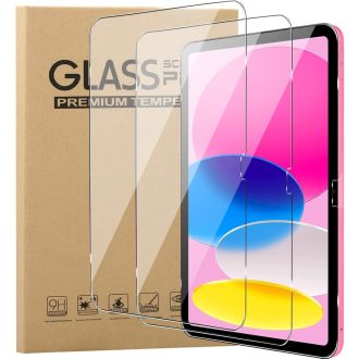   KUSINHOKA Zaštitno staklo za ekran za iPad 10. generacije (2022), 2 komada, 10,9 inča, kaljeno staklo otporno na ogrebotine, HD prozirna zaštitna folija otporna na otiske prstiju