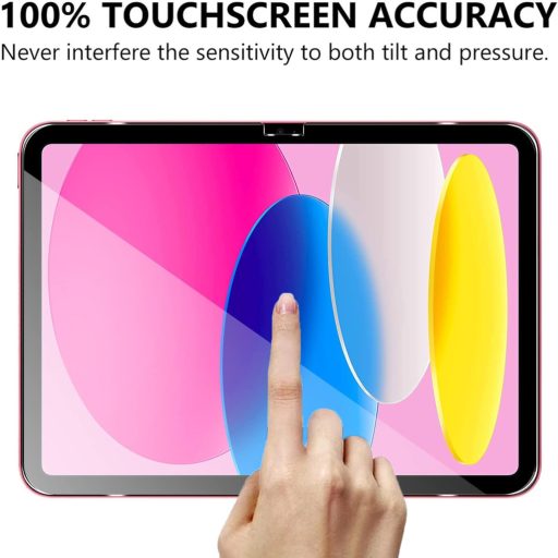 KUSINHOKA Folie de protecție ecran iPad 10th Generation (2022), 2 buc, 10.9 inch, Sticlă călită rezistentă la zgârieturi, Folie de protecție HD transparentă anti-amprentă