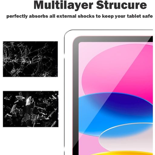 KUSINHOKA Folie de protecție ecran iPad 10th Generation (2022), 2 buc, 10.9 inch, Sticlă călită rezistentă la zgârieturi, Folie de protecție HD transparentă anti-amprentă