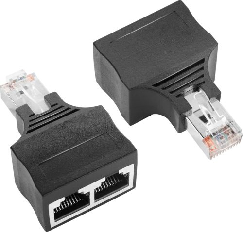 GINTOOYUN 2db RJ50 10P10C Elosztó Adapter - 10 Tűs Ethernet Átalakító Laptophoz, Routerhez - Kapcsolt Hálózatokhoz