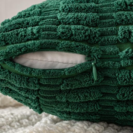 MIULEE Karácsonyi Kordbársony Párnahuzat 50x50 cm Sötétzöld 2 db Kanapéhoz