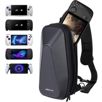   JSAUX Steam Deck táska vállpánttal, kemény tok, 45W adapter és dokkoló tárolóhoz