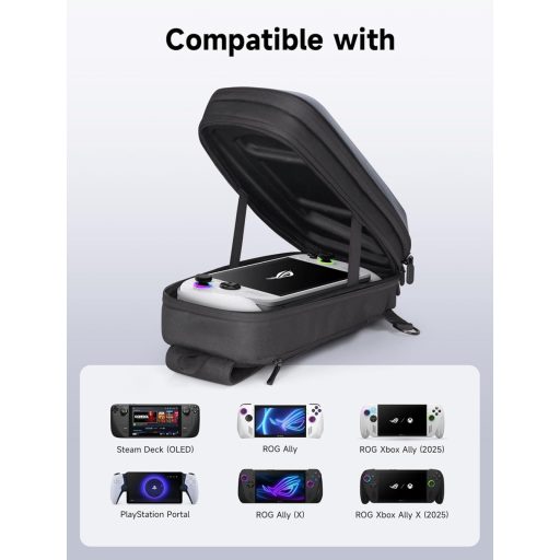 JSAUX Steam Deck táska vállpánttal, kemény tok, 45W adapter és dokkoló tárolóhoz
