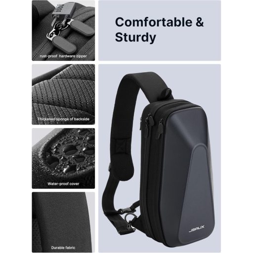 JSAUX Steam Deck táska vállpánttal, kemény tok, 45W adapter és dokkoló tárolóhoz