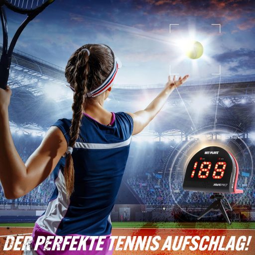 Tenisz Radar Szenzor Kéz Nélküli Sebességmérő Fekete