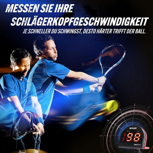 Tenisz Radar Szenzor Kéz Nélküli Sebességmérő Fekete