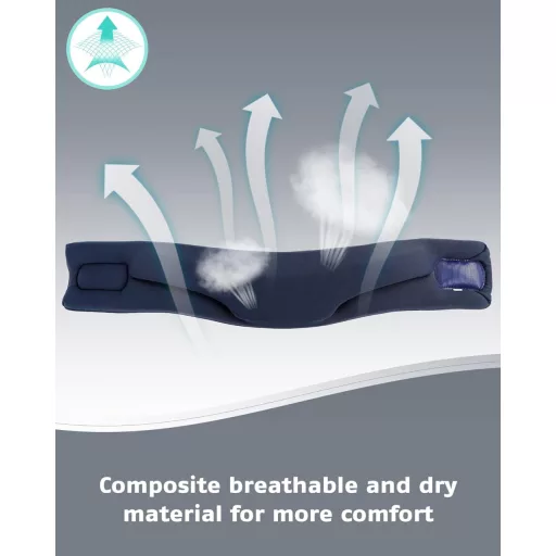 BLABOK Krčný Podporný Vankúš na Zmiernenie Bolesti - Mäkká Penová Krčná Ortéza na Spanie, Tmavomodrá, Veľkosť L, Ľahká Krčná Výstuha na Stabilizáciu Stavcov