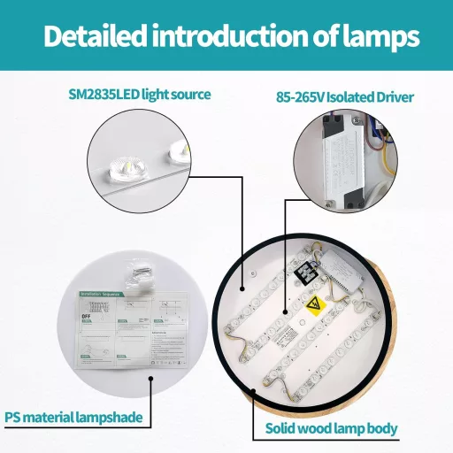 Lampa de tavan LED Schindora 24W 30cm alb cald 3000K pentru living sau dormitor