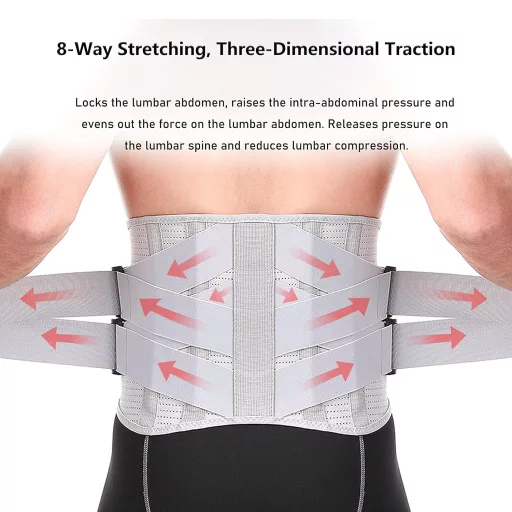 USUN Hátfájás Elleni Támogatóöv, Légáteresztő Lumbális Kötés Gerincstabilizáláshoz