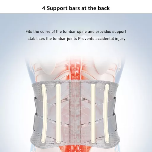 USUN Hátfájás Elleni Támogatóöv, Légáteresztő Lumbális Kötés Gerincstabilizáláshoz