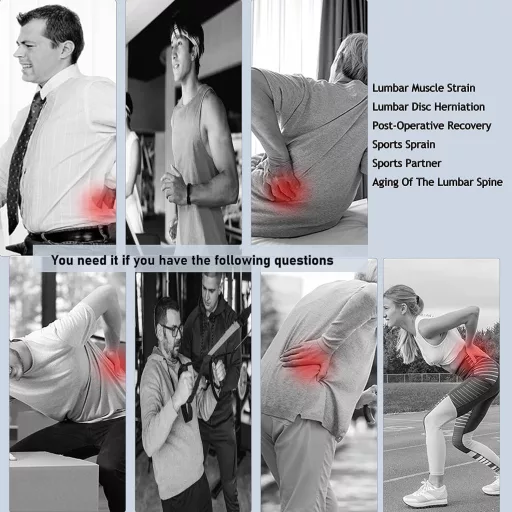 USUN Hátfájás Elleni Támogatóöv, Légáteresztő Lumbális Kötés Gerincstabilizáláshoz