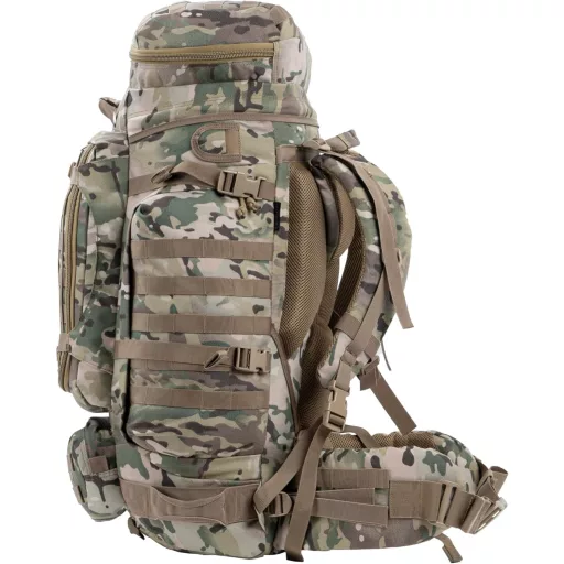BACKFERRY Nagy Katonai Hátizsák 80L - Taktikai Túrazsák Terepszínű Kivitelben - Kemping, Túrázás, Bushcraft Kalandokhoz - Unisex Hátizsák