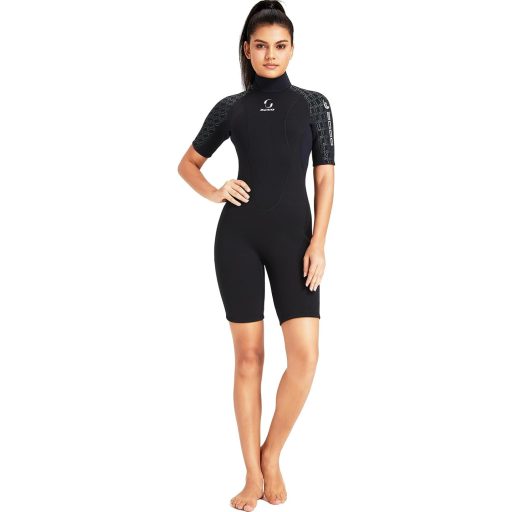 ZCCO 3mm Neoprén Wetsuit Hátzipper Férfi Női Szörfözés Úszás Kajak