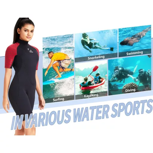 Costum de scafandru din neopren ZCCO 3mm cu fermoar la spate, pentru bărbați și femei, pentru surf, înot și caiac