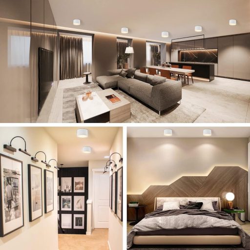 BOYIR LED Beépíthető Spotlámpa GX53 6W Meleg Fehér 3000K Kerek Alumínium Mennyezeti Lámpa