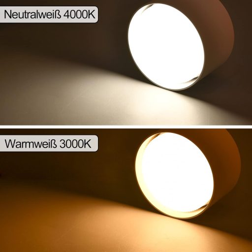 BOYIR LED Spot încastrat GX53 6W Alb Cald 3000K Rotund Aluminiu Lampă de Plafon