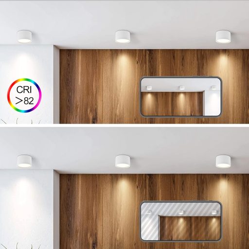 BOYIR LED Beépíthető Spotlámpa GX53 6W Meleg Fehér 3000K Kerek Alumínium Mennyezeti Lámpa