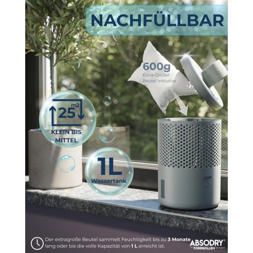 AbsoDry Duo Family Páramentesítő 25m² Újrahasznosított Műanyag Utántöltő Csomaggal