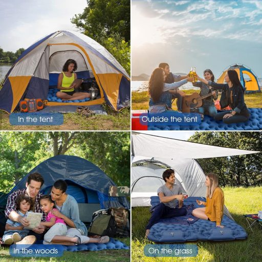 HiiPeak Felfújható Camping Matrac Beépített Párnával - Vízálló Alvómatrac Túrázáshoz