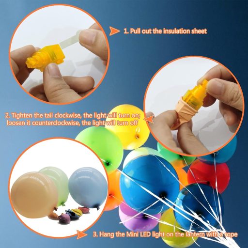 GLY075 LED Lampion Lumini 30 buc - Mini Lămpi cu Baterii Alb Cald pentru Felinare de Hârtie, Nuntă, Petreceri, Decorațiuni de Crăciun - Energiata