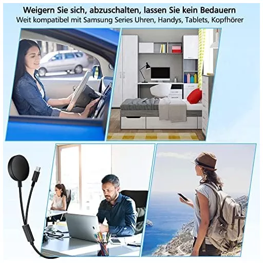 Cablu magnetic de încărcare 2 în 1 AST pentru ceasuri Samsung Galaxy Watch 6/5/4/3 și telefoane S22/21/20 - 1,2m adaptor USB-C