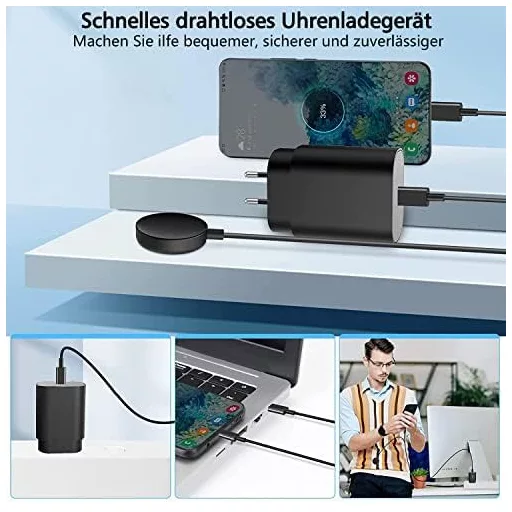 AST 2 az 1-ben mágneses töltőkábel Samsung Galaxy Watch 6/5/4/3 órákhoz és S22/21/20 telefonokhoz - 1,2m USB-C adapter

AI: AST 2 az 1-ben m