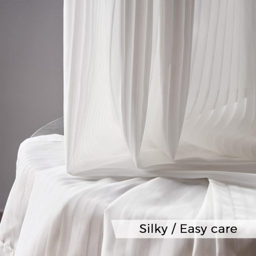 Topfinel Fehér Fényáteresztő Függöny Hálószobába és Nappaliba - 225x140 cm