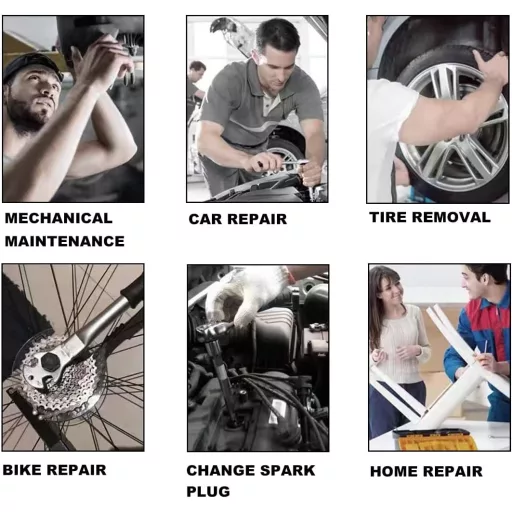 Set de chei tubulare cu clichet YEBOCIYO, 12 piese, 1/4 inch, set de scule CR-V